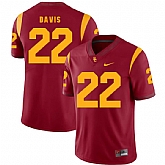 USC Trojans 22 Justin Davis Red College Football Jersey Dzhi,baseball caps,new era cap wholesale,wholesale hats